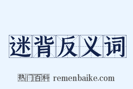 迷背反义词是什么意思的图片